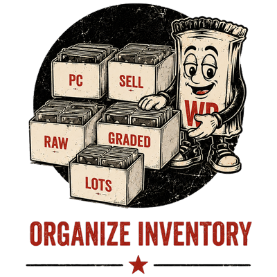 Wax Debt organize inventory illustration